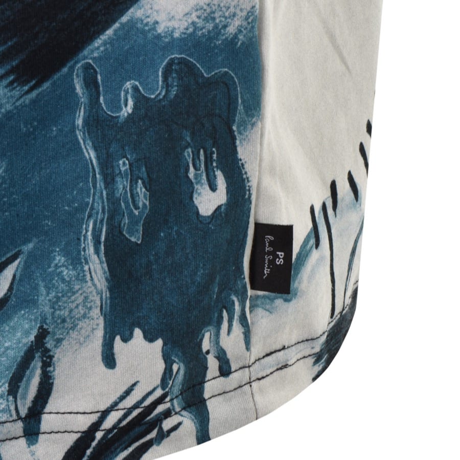 Alternative Image for ProductPS By Paul Smith Pulp Print T Shirt Blue3